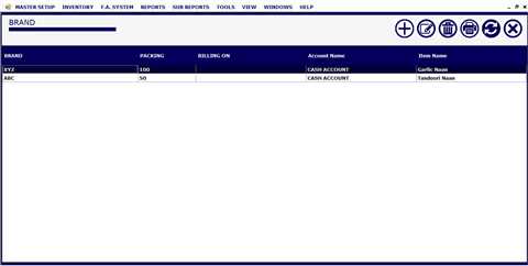 BRAND SETUP IN FUNDCARE SOFTWARE