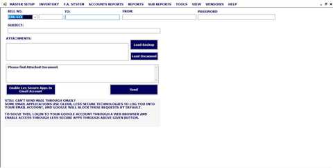 Email Document Like Sales Bill, Quotation, Order, Expiry Note in Fundcare Software